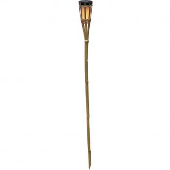 Antorcha Solar LED Decorativa Efecto Llama 120cm New Garden Hiama - Bambú Portátil Automática IP44 Exterior Terraza Jardín Camino Negocio Moovere Luz LED Efecto Llama -