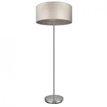 Pie de salón Tania 1xe27 Níquel/Madera Gris 162x40x40 cm
