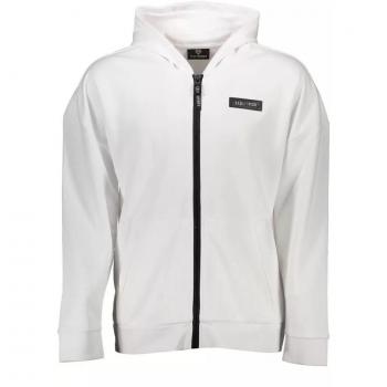 Plein Sport White Cotton Hoodie - XL, Sporty design with contrast details, male, color: white