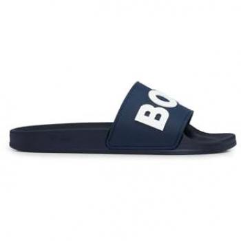 Sandalias de baño BOSS Hombre Kirk - Zapatillas Slippers Azul Marino EU 42 con Logo