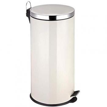 Premier Housewares Cubo de Basura, Acero Inoxidable, Crema, Centimeters