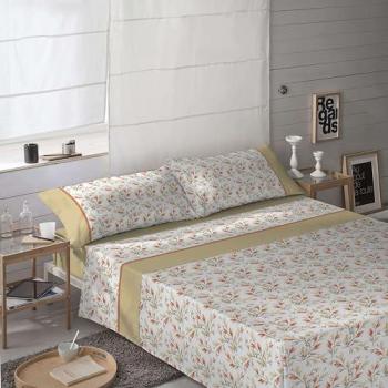 Juego de Sábanas Amaya 4 Piezas para Cama de 180 cm - 50% Algodón y 50% Poliéster, Extra Suave, Incluye Sábana Bajera, Encimera y