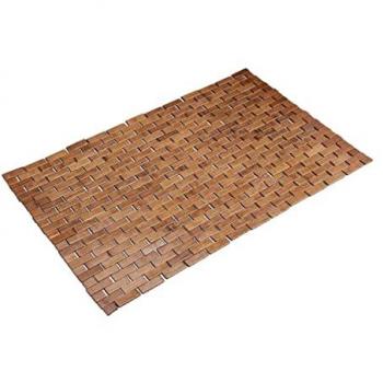 Esterilla de Bambú Higiénica y Antideslizante 50x80 cm, Enrollable, Marrón