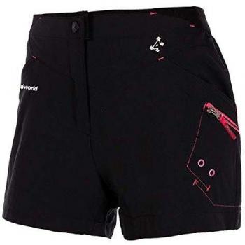 Trangoworld Sesa Pant. Corto, Mujer, Negro/Negro, XL