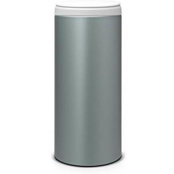 Brabantia FlipBin 106880 - Cubo de Basura, 30 l, Tapa Gris Claro, Cuerpo de Color Menta
