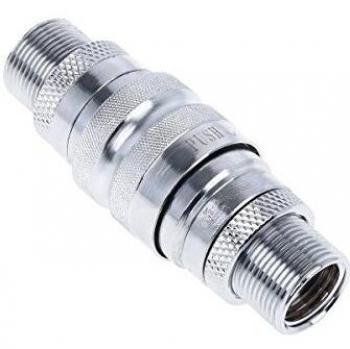 Alphacool 17367 Eiszapfen quick release connector kit with double bulkhead G1/4 inner thread - Chrome Water cooling Fittings