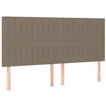 Cabeceros 4 unidades tela gris taupe 80x5x78/88 cm