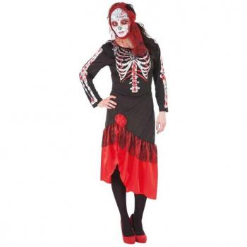 Disfraz Adulto Catrina Vestido Talla M/L (Creaciones Llopis - 9386)