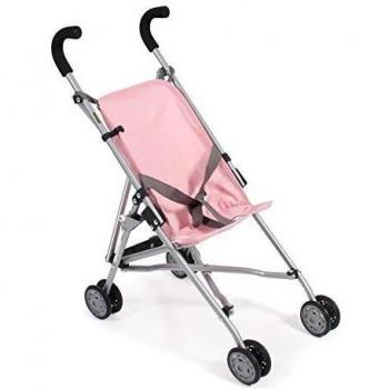 Bayer Chic 2000-Cochecito de muñecas Roma, Color Gris y Rosa.