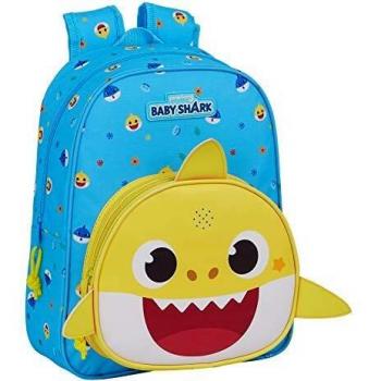 Safta Mochila Infantil con Música Baby Shark, 270x100x330mm, Azul Claro