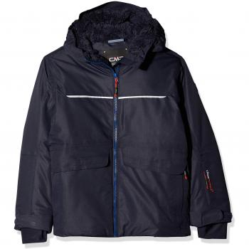 CMP 38 W0264 Feel Warm Flat 3000, Chaqueta Acolchada Niño, niño, 38W0264, Nero/BLU, 164