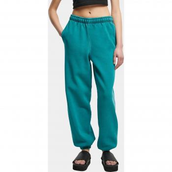 Urban Classics Women's High Waist Stone Washed Sweatpants, Water Green
