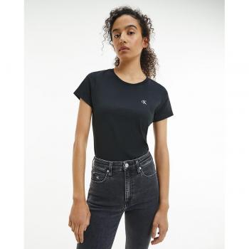 Camiseta Slim Bordado Calvin Klein - Diseño exclusivo en color negro