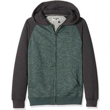 Billabong Balance Sherpa-Sudadera con capucha y cremallera para niño Evergreen FR: 10 años
