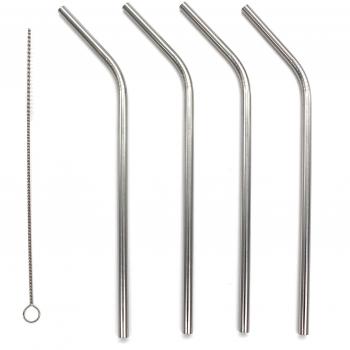 Quality Reusable Stainless Steel Drinking Straws for Cocktail Smoothie, Eco Environment Friendly Safe for Kids Children, Straw Brush included by DOXHAUS