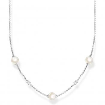 Thomas Sabo Charming Sterling Silver Delicate Pearl Necklace KE2120-167-14-L45V