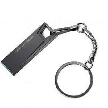 Memorias USB 128GB Metal Pendrive 128 GB USB 3.0 Unidad Flash 128GB Impermeable con Llavero para Computadoras, Tabletas Almacenamiento de Datos