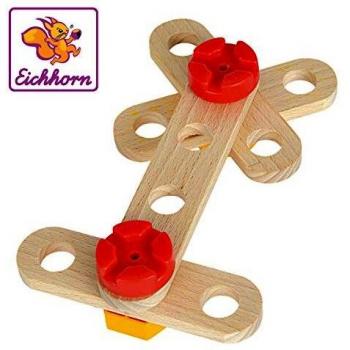 Constructor Maxi de Madera Eichhorn - Set de 25 Piezas para Descubrimiento 3 en 1