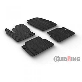 Rubber Car Mats-Set de alfombras de goma Connect Passenger más Clips de montaje T, perfil, 4 unidades