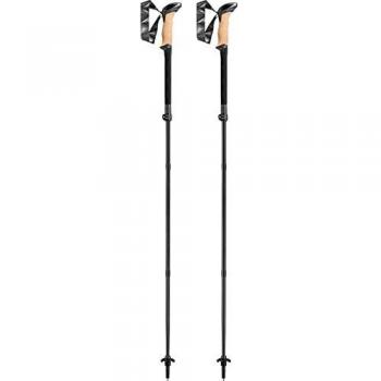 Leki Black Series FX Carbon Folding Trekking Poles, 110-130cm Black