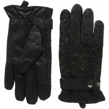 Isotoner Smartouch Mens Nep Knit Leather Glove-Guantes Hombre,