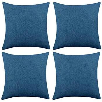 Deconovo Funda para cojin Protectora 4 Piezas 60x60cm Azul Oscuro