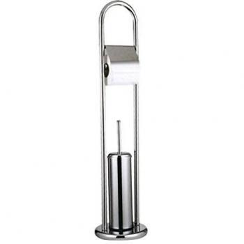 MAURER 5421180 Portarrollos Escobillero Suelo Inoxidable, Multicolor, Extra Large