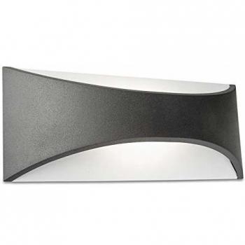 Aplique Venus LED 10W Blanco Cálido - 3000K IP66 Gris Urbano con Interruptor On-Off