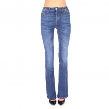 Liu Jo Flare Leg Jeans with Elastic Waist, Blue female, Size: W30