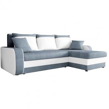 Sofá rinconero Comfivo 135 con función de descanso y caja de ropa de cama, 238x147x80cm