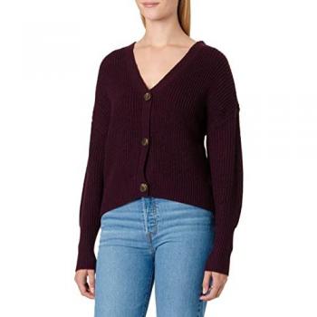 Vero Moda Lea Women's V-Neck Cardigan - Wine Tasting - XS