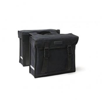 bolsa de bicicletas doble lona negro clásico