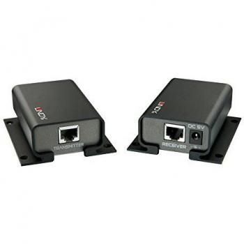 Extensor USB 2.0 Cat.5 de 100m con 4 Puertos y Transmisor/Receptor de Audio/Video Negro LINDY 42700