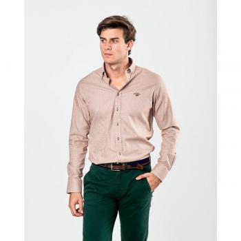 Camisa Spagnolo gabardina fantasía marrón