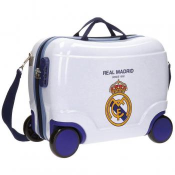 Real Madrid Classic Equipaje Infantil, 41 cm, 25 Litros, Blanco