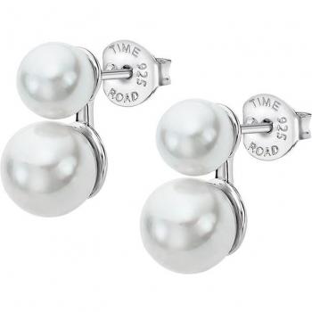 Pendientes Time Road WS02299 de Plata con Perla para Mujer