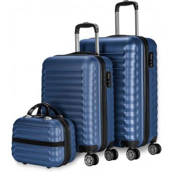 Conjunto de Maletas y Neceser Numada 3 Piezas en Elegante Azul Marino