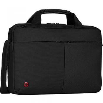 Wenger Format 14 maletín, maletín portátil Bandolera, portátiles hasta 14″, tabletas hasta 10″, 5 l, Mujer, Hombre, Oficina, Negocios, Universidad, Escuela, Negro