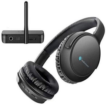 Auriculares Inalámbricos TV con Transmisor Óptico Bluetooth, makemate BKM200 Auriculares Inalámbricos para TV, Fácil Plug & Charge, Alcance de 50m, Crystal Stereo para la Mayoría de TV