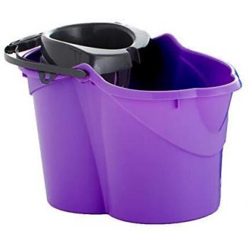 Maya 09050 - Cubo con Escurridor Ovalado, 15 L, Lila
