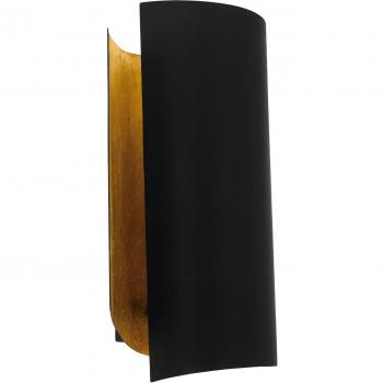 Aplique de pared Eglo Falicetto acero negro y dorado, características: diseño moderno, acabado en negro y dorado, material de acero, ideal para interiores, fuente de luz LED compatible