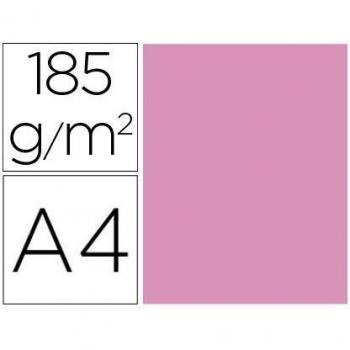 Cartulina Guarro A4 Rosa Chicle, 185g, Paquete de 50 Hojas