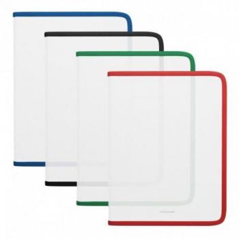Erichkrause Pack de 4 Carpetas con Cremallera Matt Clear - A4+ - Color Rojo