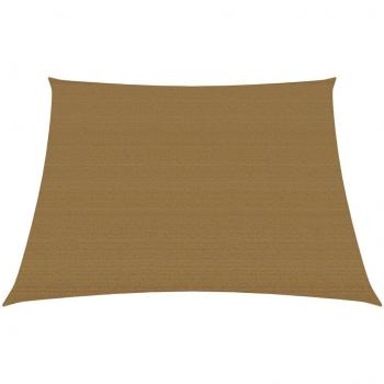 Toldo de vela HDPE gris taupe 160 g/m² 3/4x2 m
