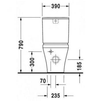 Duravit Spülkasten DuraStyle, Anschluss unten, weiss, 0935100005