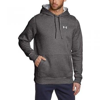 Under Armour CC Storm Rival Hoodie Sudadera con capucha, Hombre, Gris jaspeado / Blanco, L