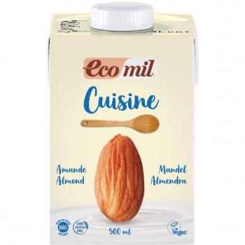 Ecomil Cusine Almond Bio 500 ml. Crema de almendra bio para cocinar. Sin gluten, sin lactosa, sin soja, sin huevo y sin proteína láctea.