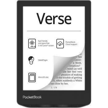 PocketBook Verse 6 e-Reader, E-Ink Carta Display, 8GB, Wi-Fi, Mist Grey