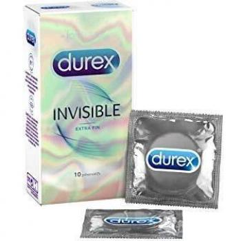 DUREX - Durex Invisible Extra Fin Extra Lubrifié 10 Préservatifs