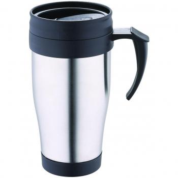 Universal Kaiserhoff Q0436 - Taza Termo 400ml Acero Inoxidable Con Asa, color gris, 16 x 5 x 7 cm